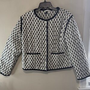 H&M Black and White Patterned Blazer